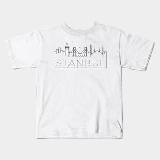 Istanbul Minimal Skyline Kids T-Shirt